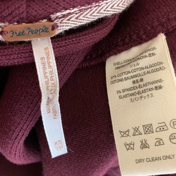 Free People Burgundy Femme and Flare Knit Jacket - Picture 7 of 8